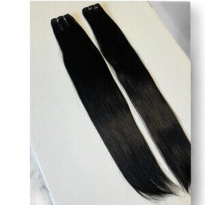 30 in Black Weave / wefts Hair Extensions In Straight Hair -  Natural appereance